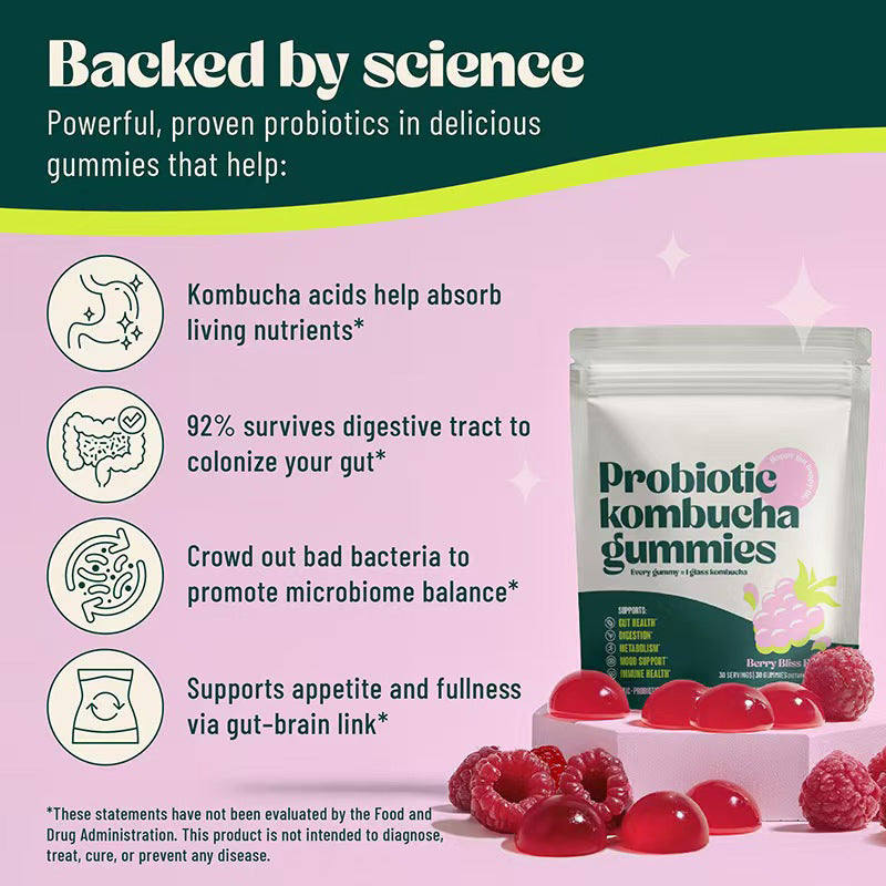 Probiotic Kombucha Gummies for Daily Balance & Gut Support | ChewingBears
