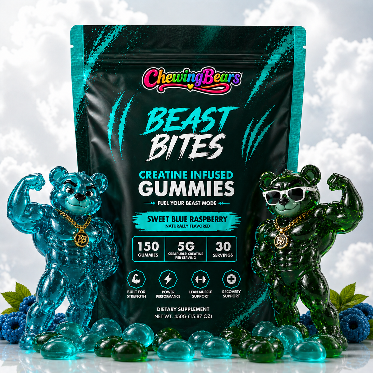 Creatine & Magnesium Gummies for Recovery & Daily Balance | ChewingBears