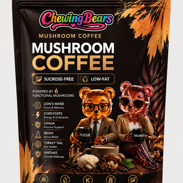 Mushroom Coffee for Focus & Energy | No Sugar, Low-Fat Adaptogenic Blend